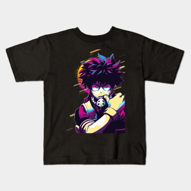 Izuku Midoriya Kids T-Shirt by ANIMEPEDIA